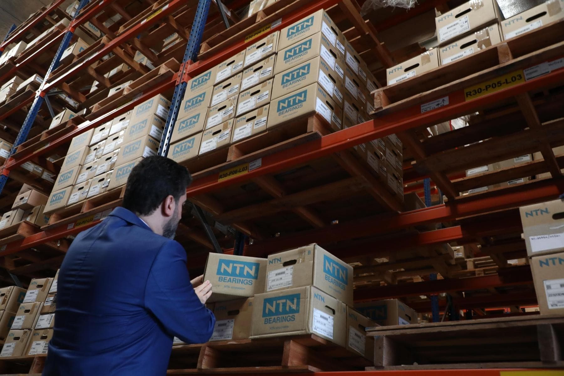 Team checking stock in the warehouse
