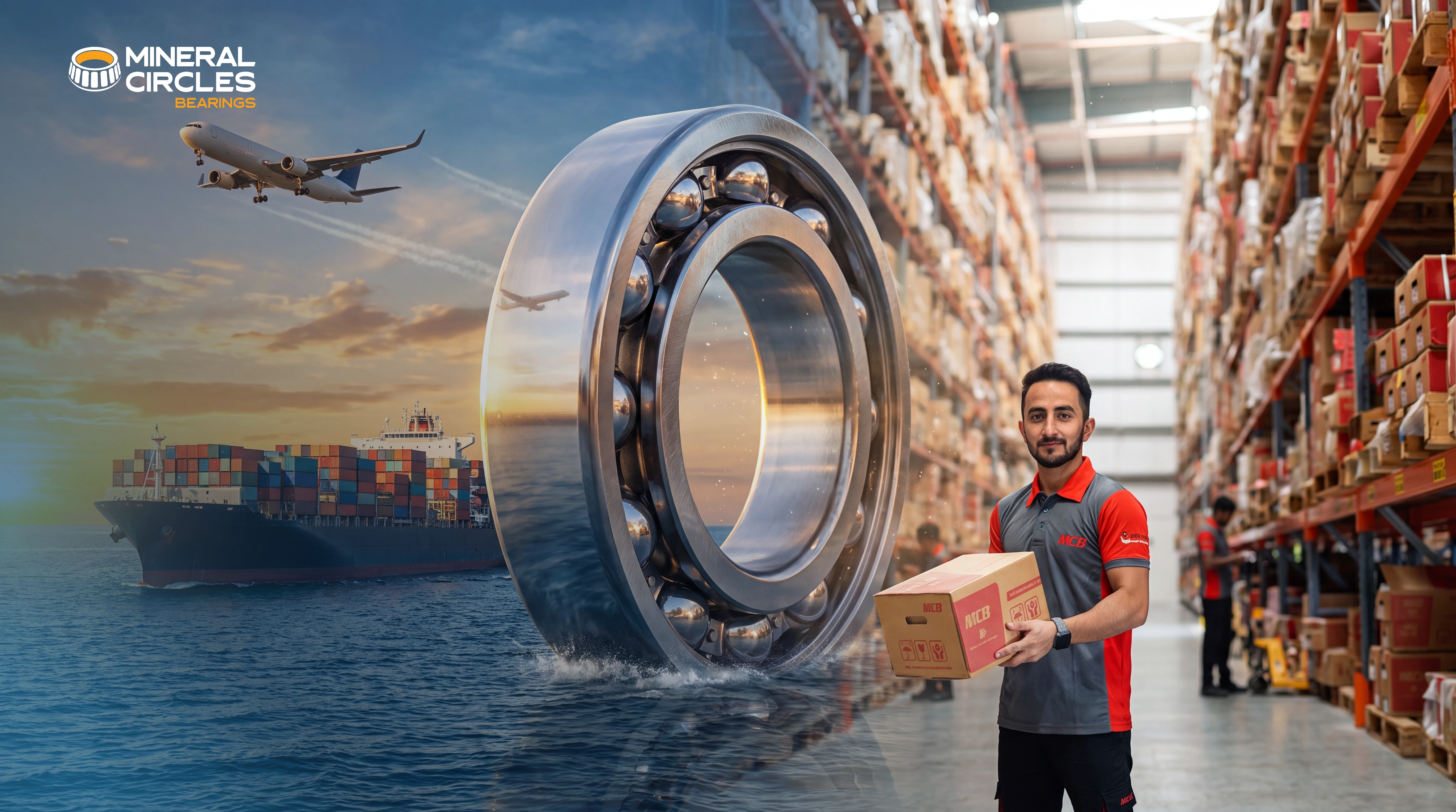 Corporate film poster frame, Jebel Ali warehouse